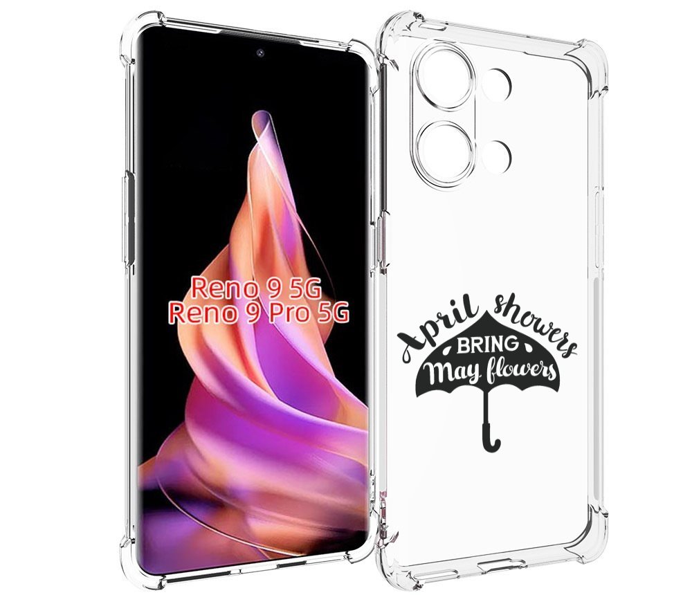 

Чехол MyPads Зонтик для Oppo Reno 9/Reno 9 Pro, Прозрачный, Tocco
