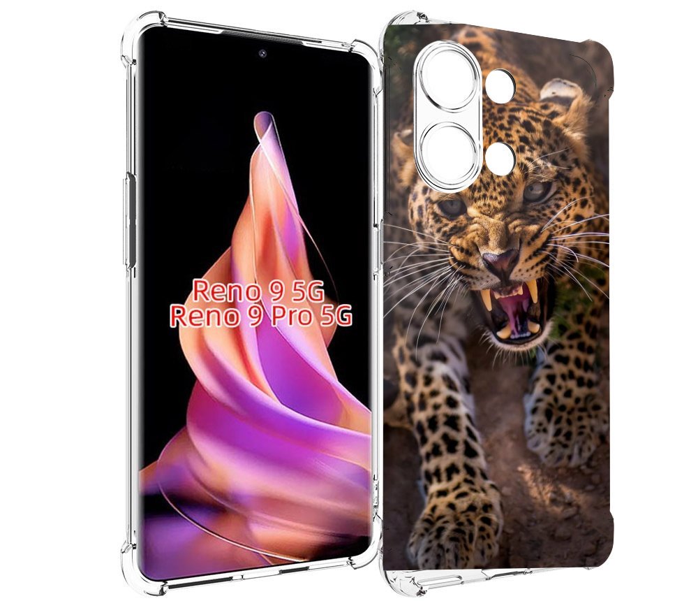 

Чехол MyPads Злой-гепард для Oppo Reno 9/Reno 9 Pro, Прозрачный, Tocco