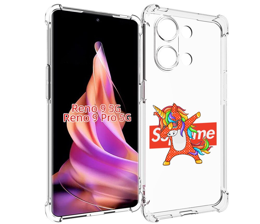 

Чехол MyPads Единорог-суприм для Oppo Reno 9/Reno 9 Pro, Прозрачный, Tocco