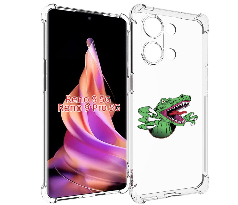 

Чехол MyPads Динозавр для Oppo Reno 9/Reno 9 Pro, Прозрачный, Tocco