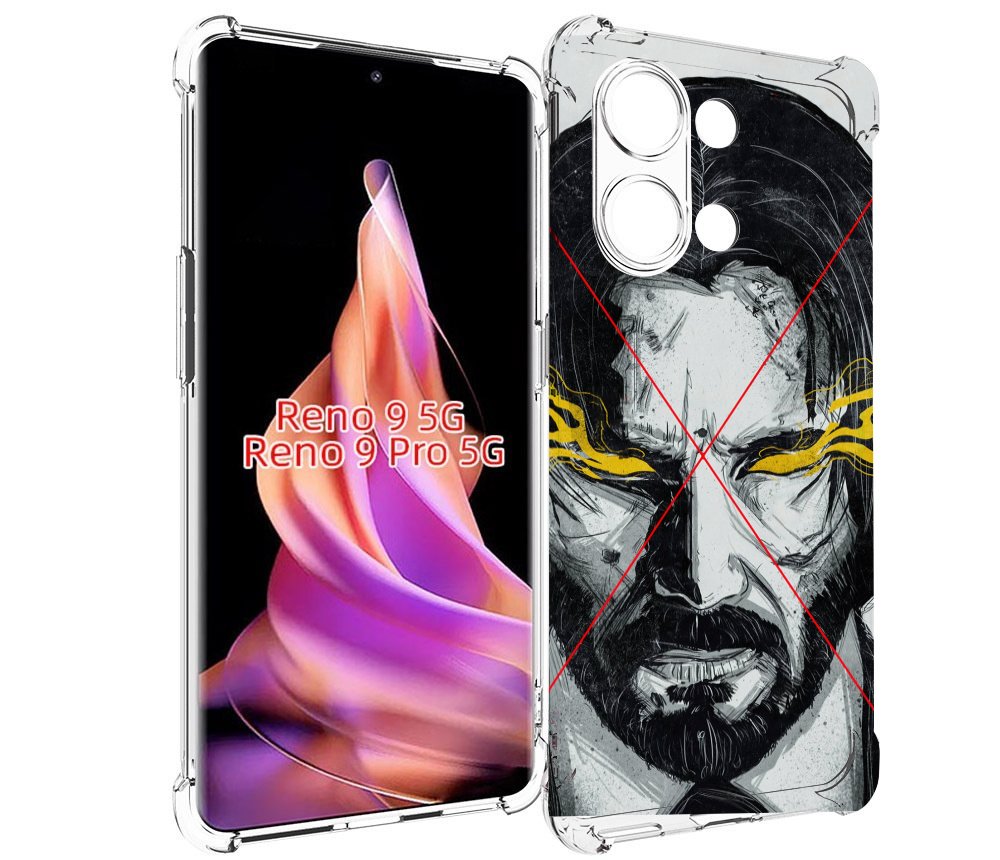 

Чехол MyPads Джон-Уик для Oppo Reno 9/Reno 9 Pro, Прозрачный, Tocco