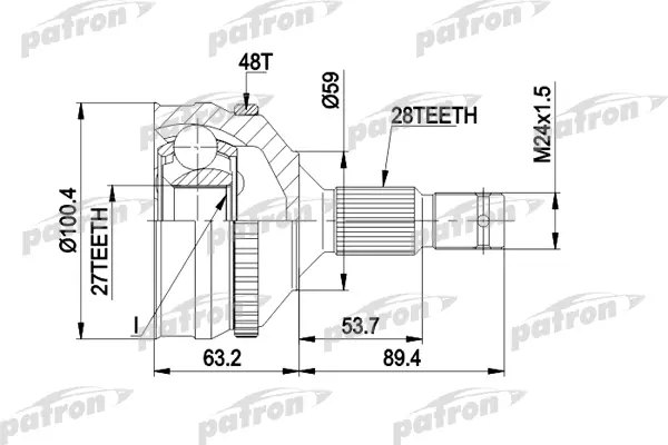 

Шрус PATRON PCV1180