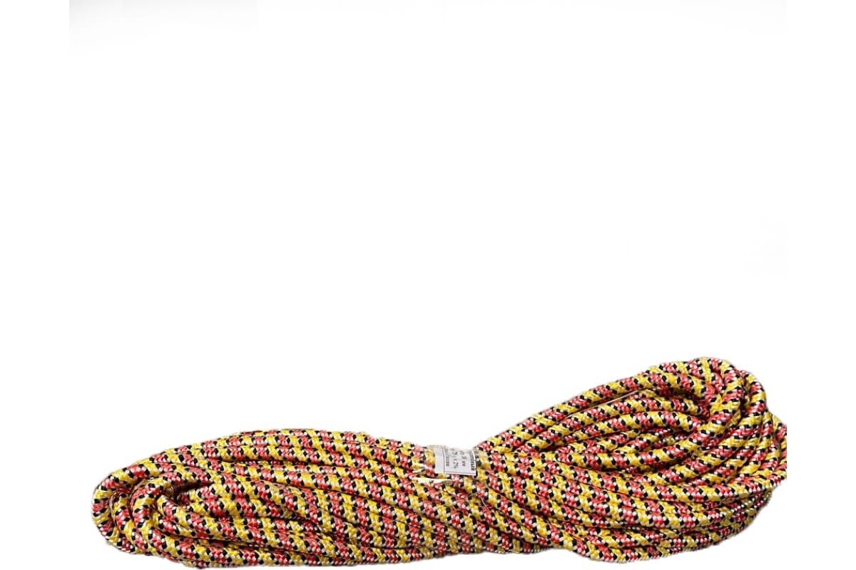 ЭБИС Верёвка плетёная п/п 10 мм (20 м) цветная моток 72948