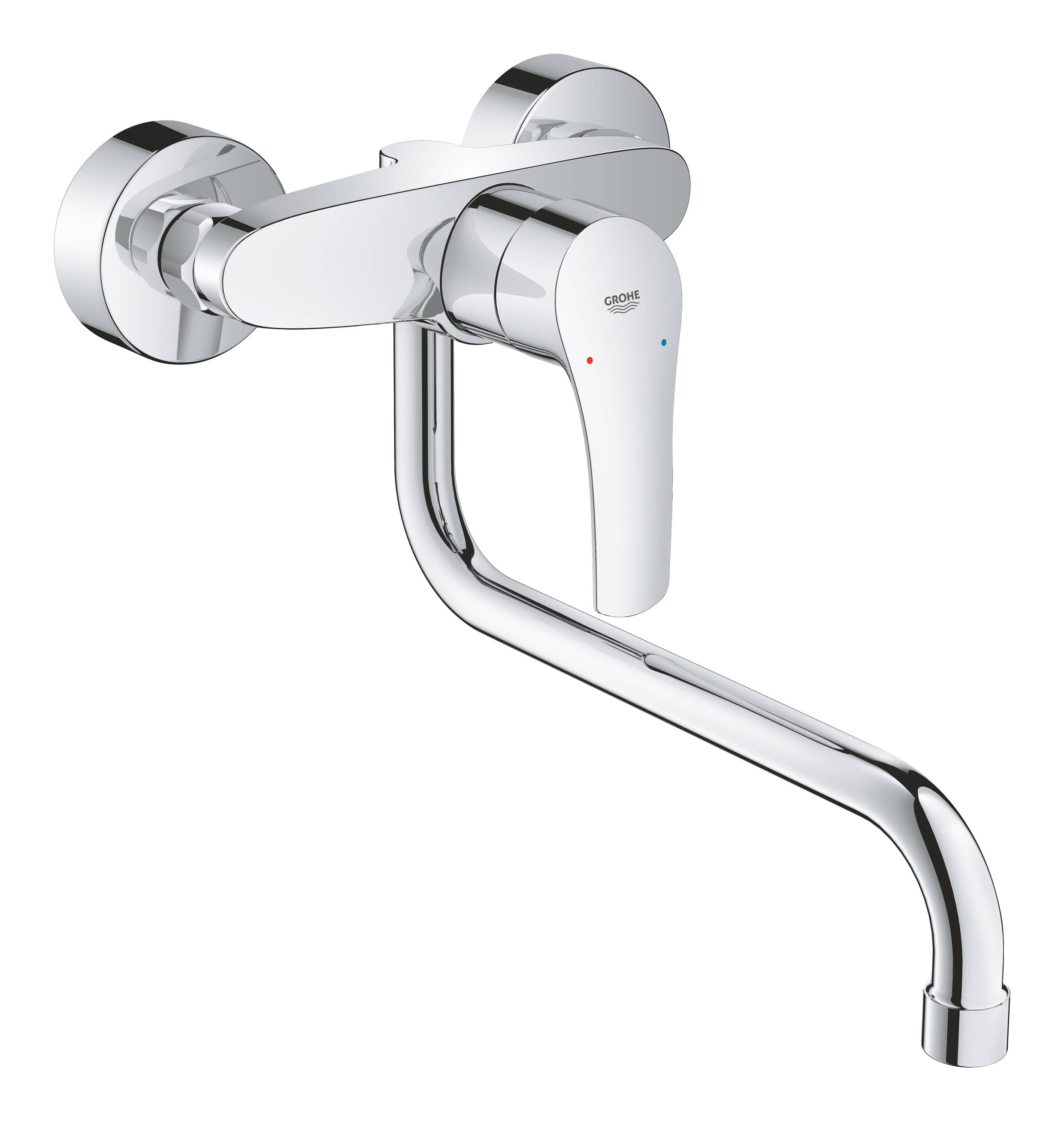 

Смеситель для кухни GROHE Eurosmart 2021, настенный, излив 277 мм, хром (32224003), Серебристый