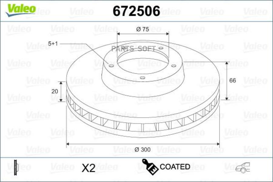 Диск Тормозной Bmw E81/E87/E90/E91/E84 X1 Зад X2 Valeo 672506