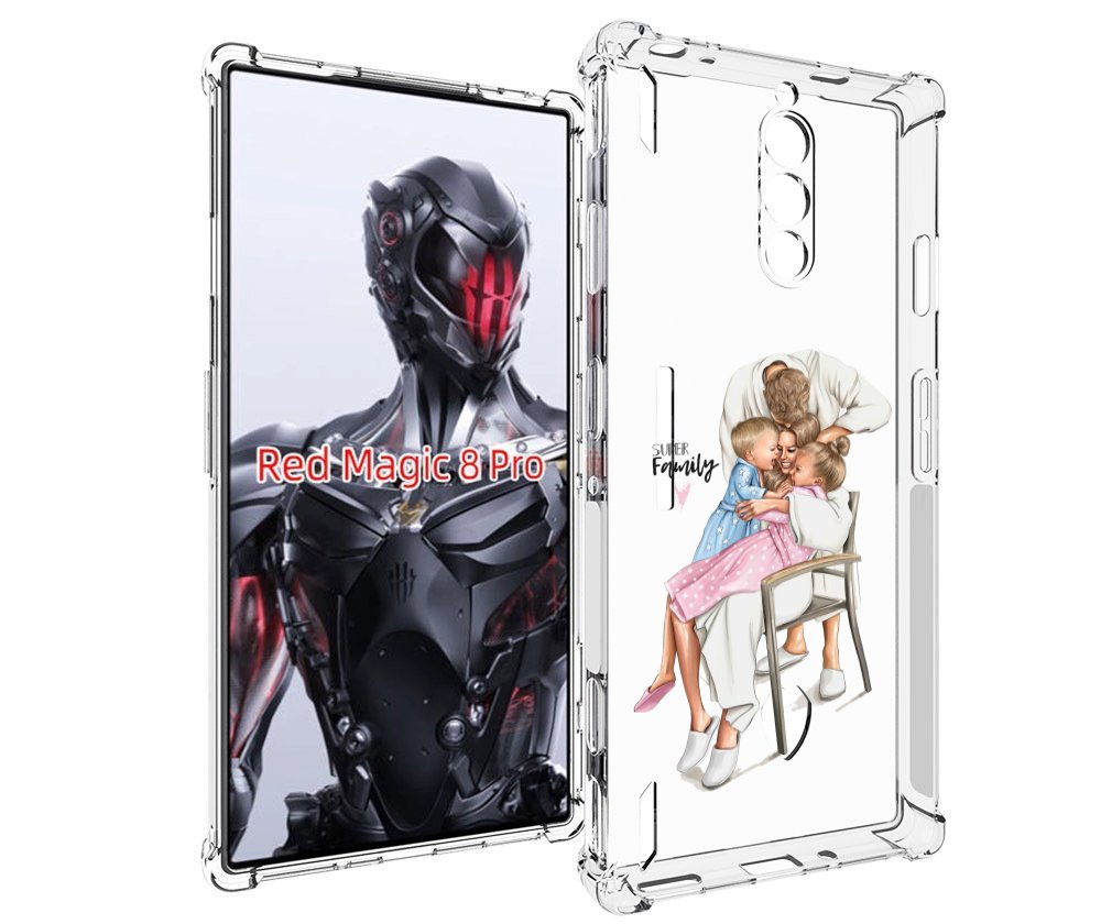 Чехол MyPads Super-family для ZTE Nubia Red Magic 8 Pro / Red Magic 8 Pro Plus