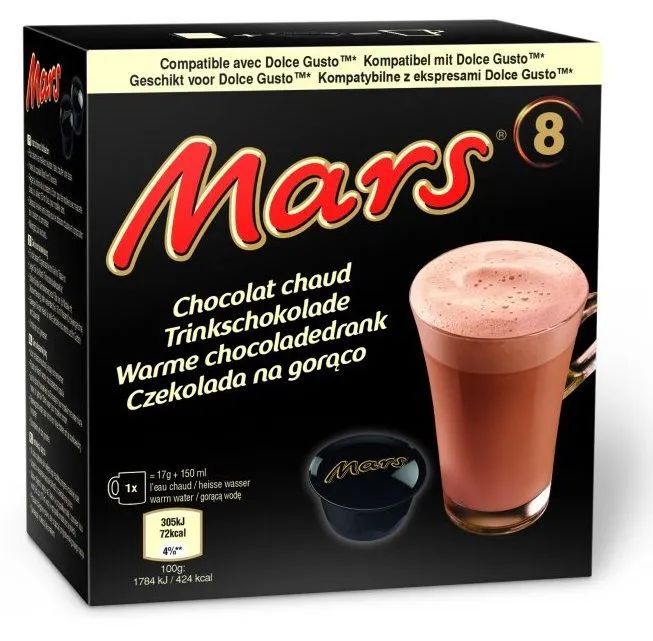 Горячий шоколад Mars в Dolce Gusto капсулах, 8 капсул