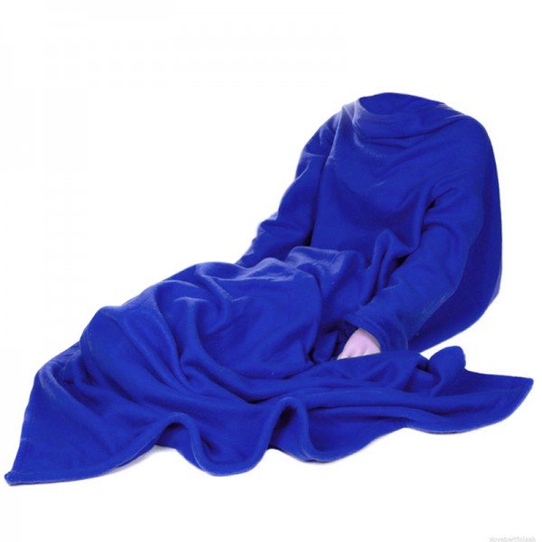 фото Плед с рукавами "snuggie blanket" синего цвета nobrand