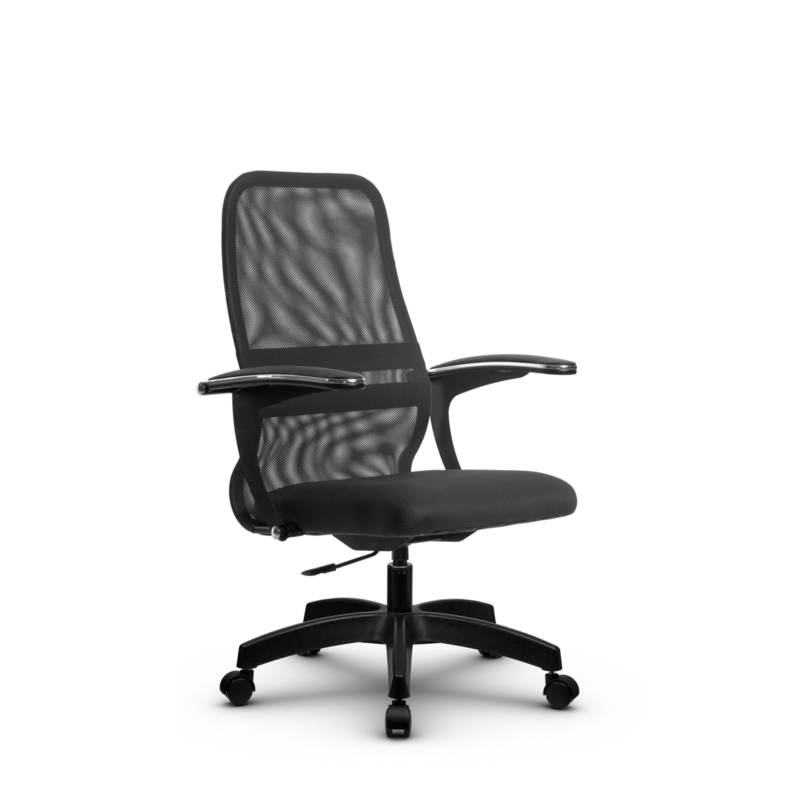 Кресло компьютерное SU-C-8/подл.160/осн.005 Темно-серый/Темно-серый