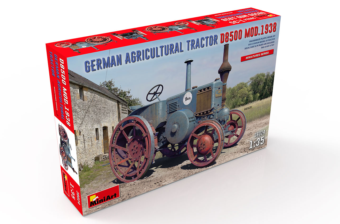 

Сборная модель MiniArt 1/35 Немецкий сельскохозяйственный трактор D8500 (обр1938 г) 38024