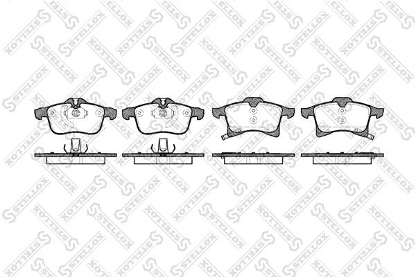 

Тормозные колодки Stellox передние дисковые 1047002sx