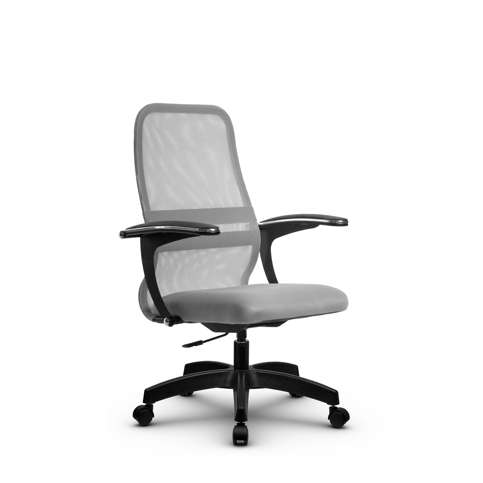 Кресло компьютерное SU-C-8/подл.160/осн.005 Светло-серый/Светло-серый