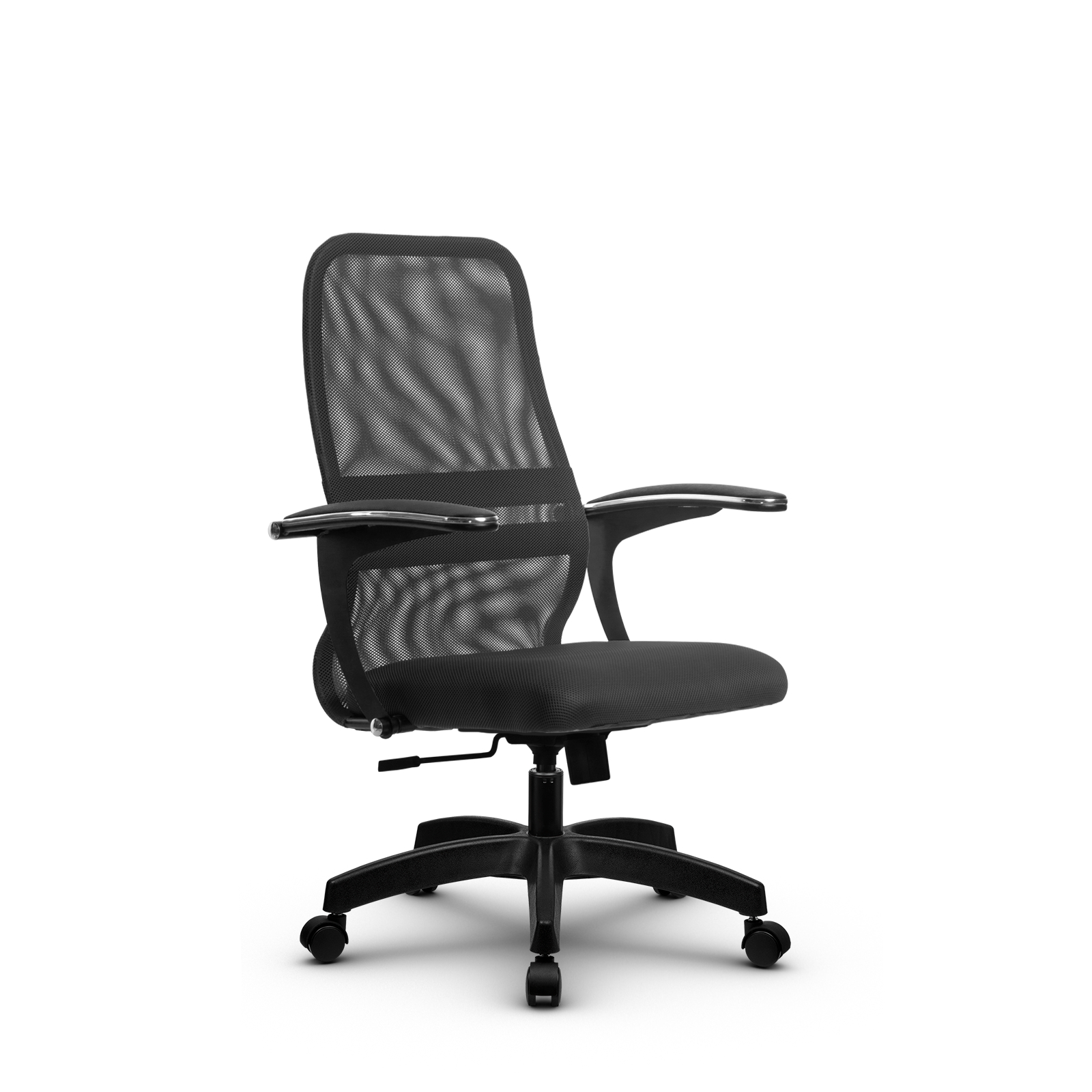 Кресло компьютерное SU-C-8/подл.160/осн.001 Темно-серый/Темно-серый