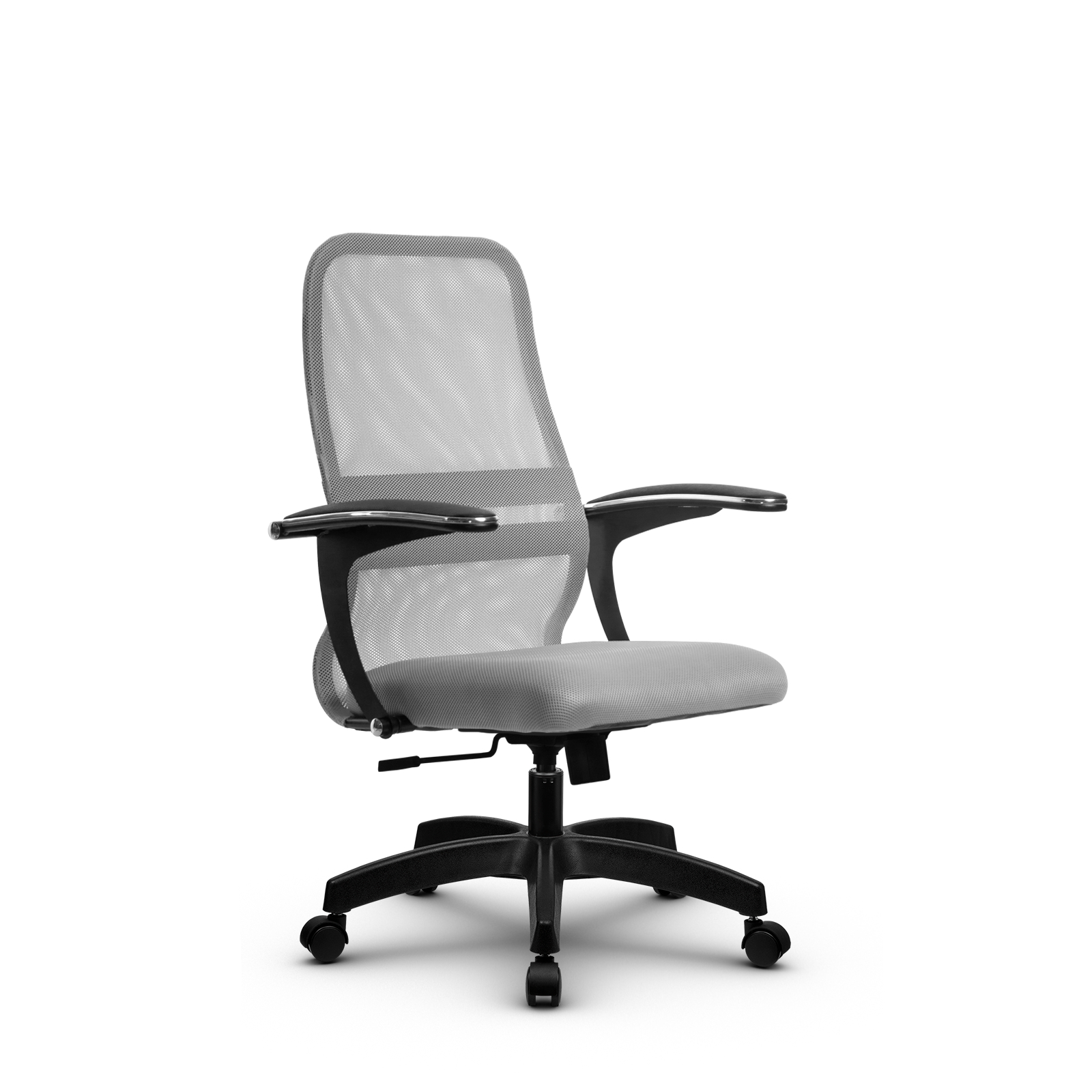 Кресло компьютерное SU-C-8/подл.160/осн.001 Светло-серый/Светло-серый