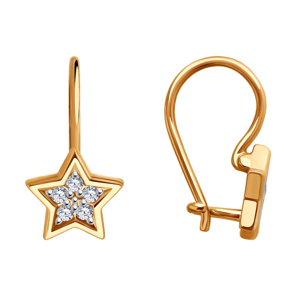 

Серьги из золота Diamant 51-120-02764-1, фианит, 51-120-02764-1