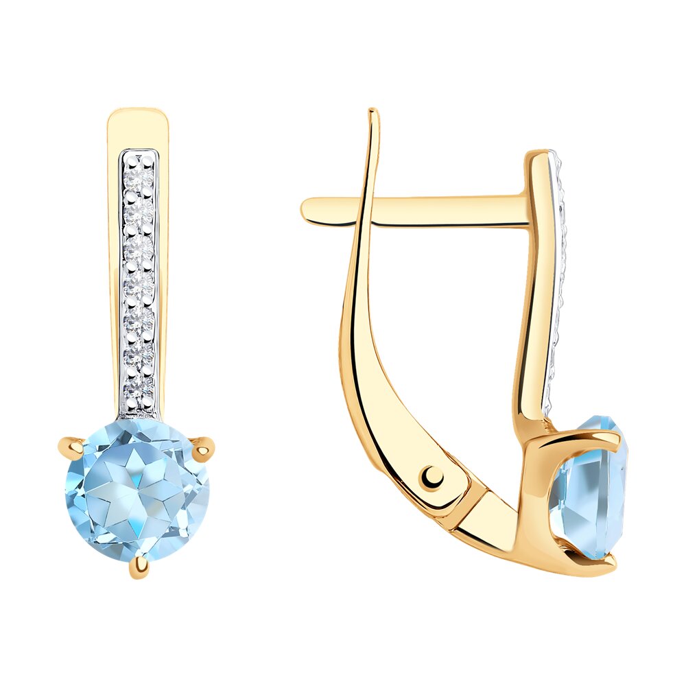 

Серьги из золота SOKOLOV 37727533, фианит/топаз, 37727533