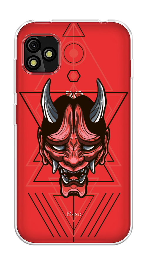 

Чехол на BQ 5060L "Hanya Oni mask", Серый;красный;черный, 201750-4
