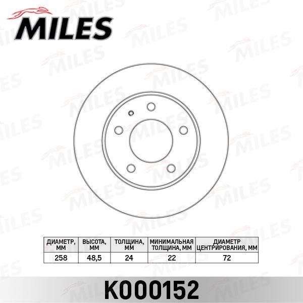 

Тормозной диск Miles K000152