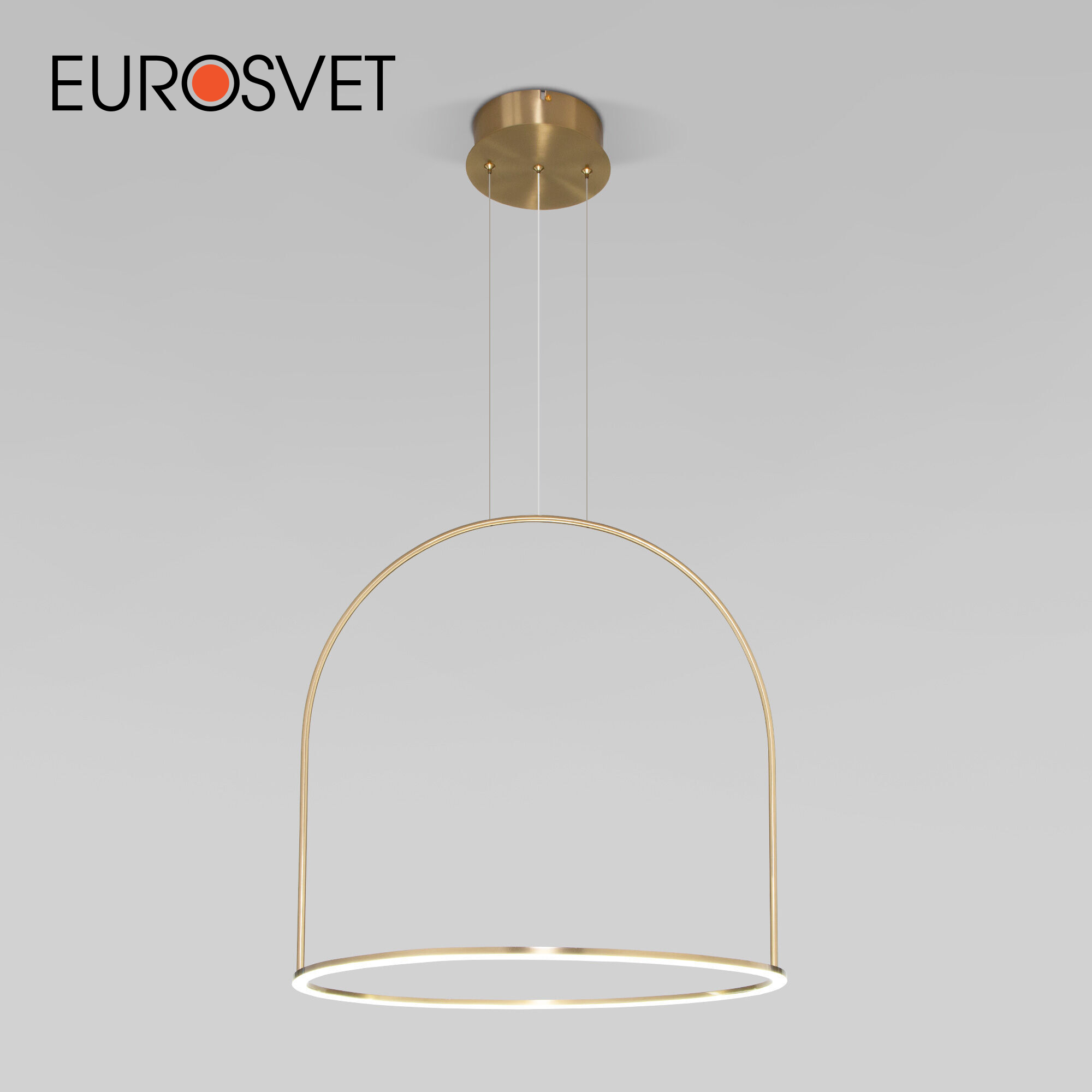 

Подвесной светодиодный светильник с ПДУ Eurosvet Over 90323/1 35W 3300-6500К латунь, Over