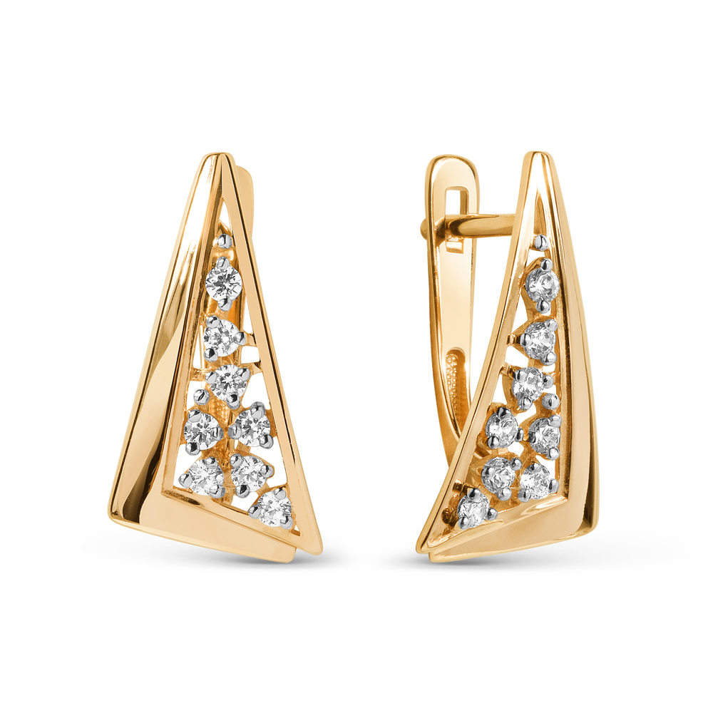 

Серьги из золота DINASTIA.GOLD 01899, фианит, 018992