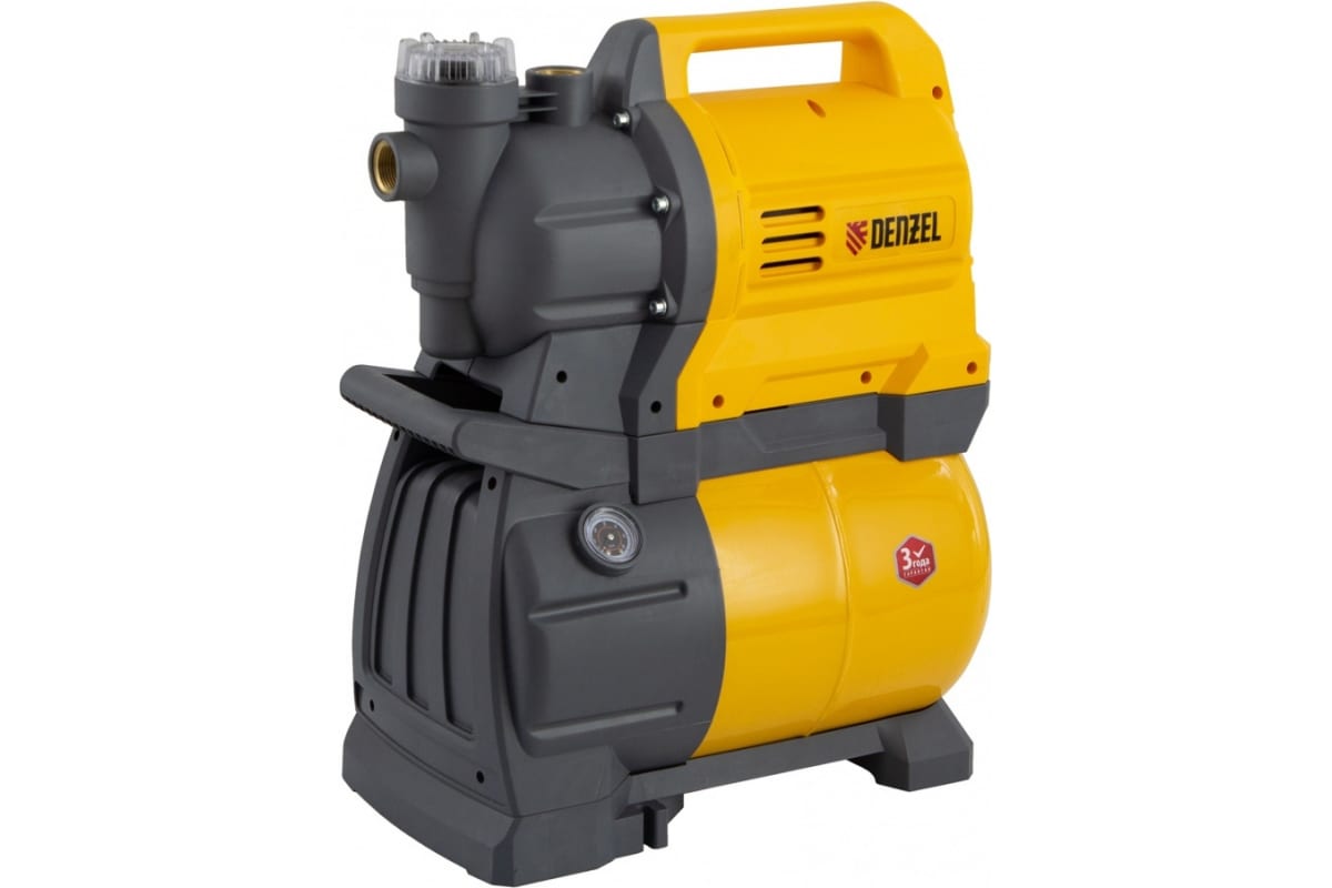 фото Насосная станция psх1300, х-pro, 1300 вт, 4500 л/ч, ресивер 24 л, подъем 48 м denzel