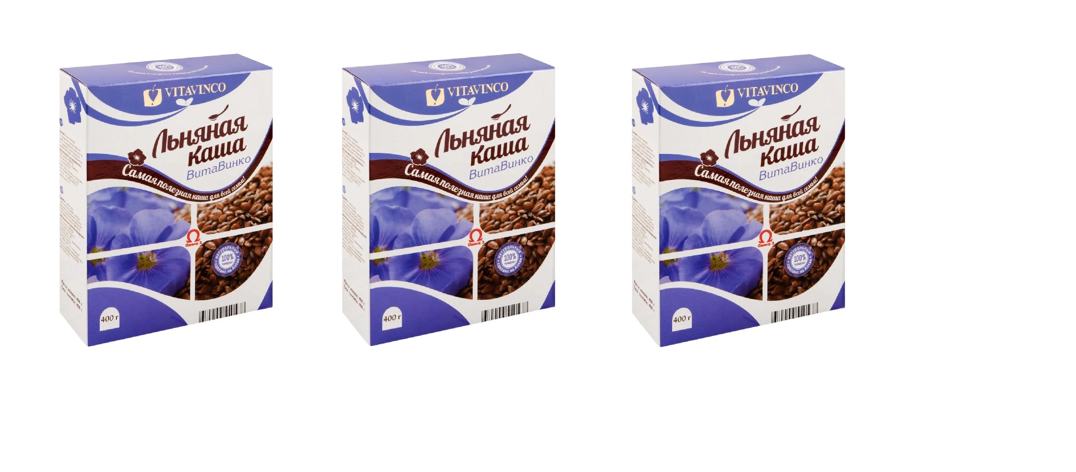 

Каша ВИТАВИНКО льняная, 400 г х 3 шт