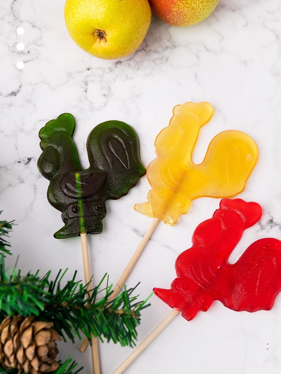 Леденцы на палочке Gumballs петушки большие, 3 шт