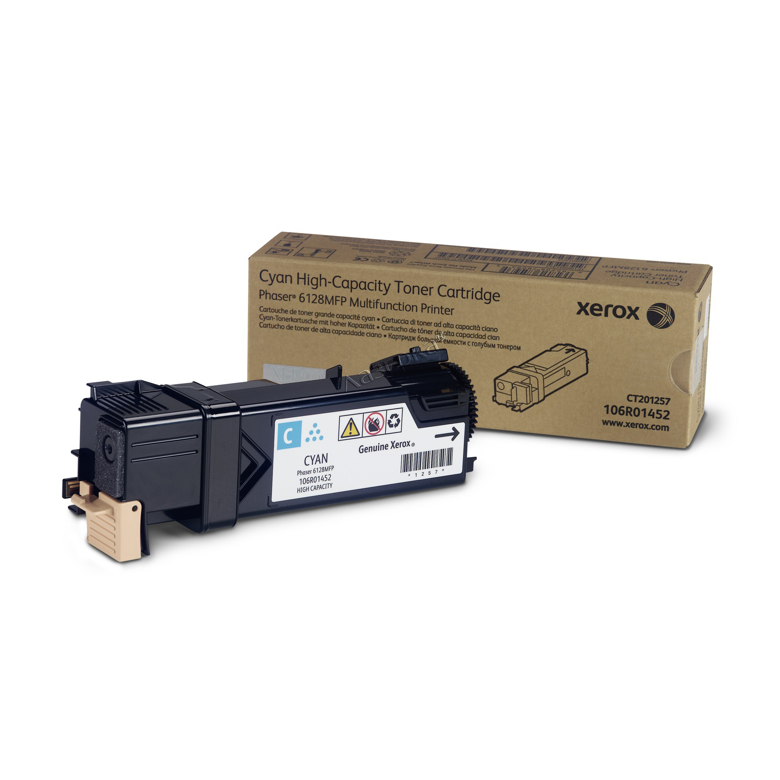

Тонер-картридж для лазерного принтера Xerox 106R01456 106R01456 Blue, оригинальный, Голубой, 106R01456