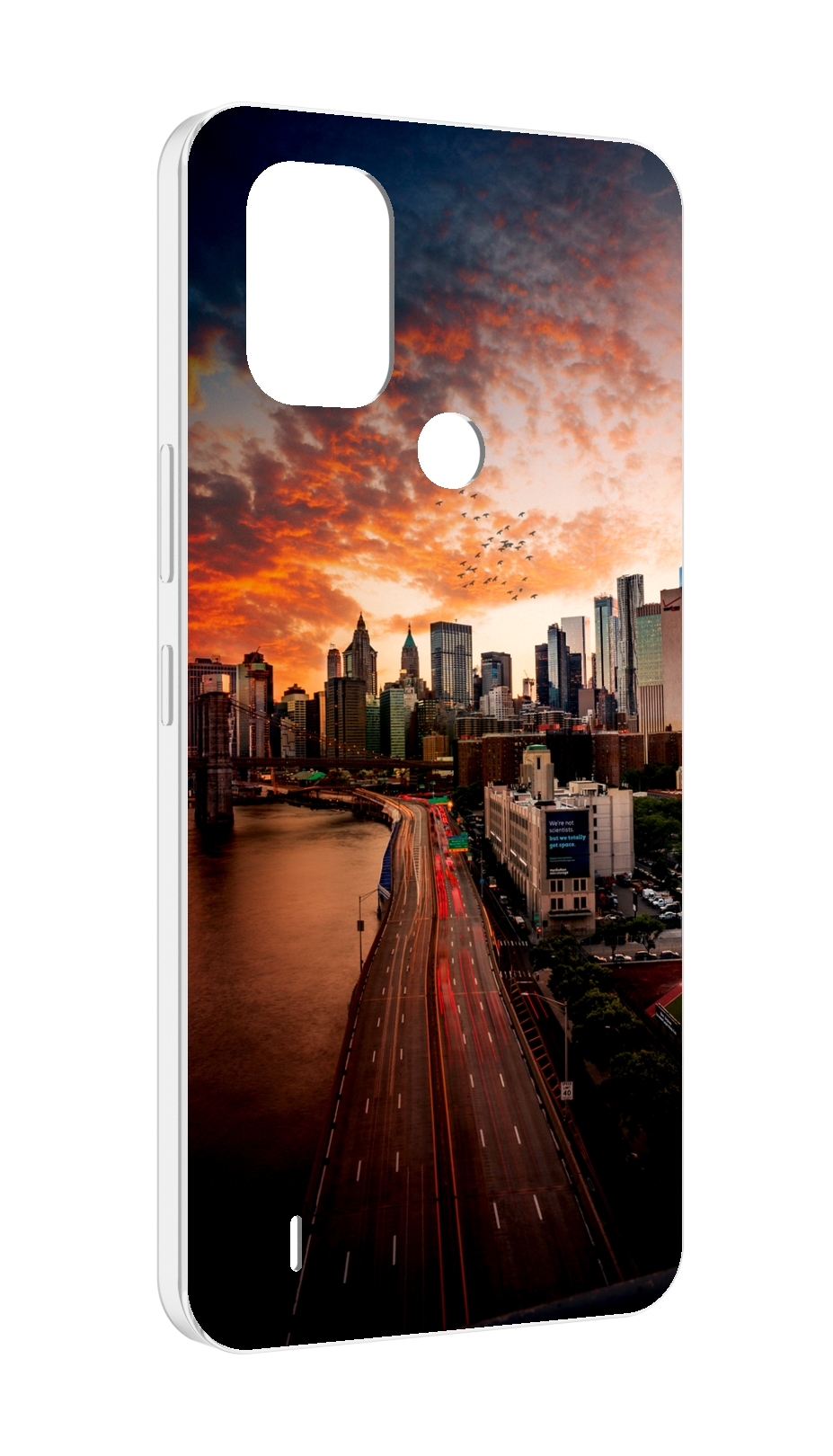 

Чехол MyPads американский город фото для Nokia C31, Прозрачный, Tocco