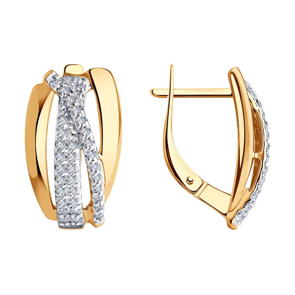 

Серьги из золота SOKOLOV 029104, фианит, 029104