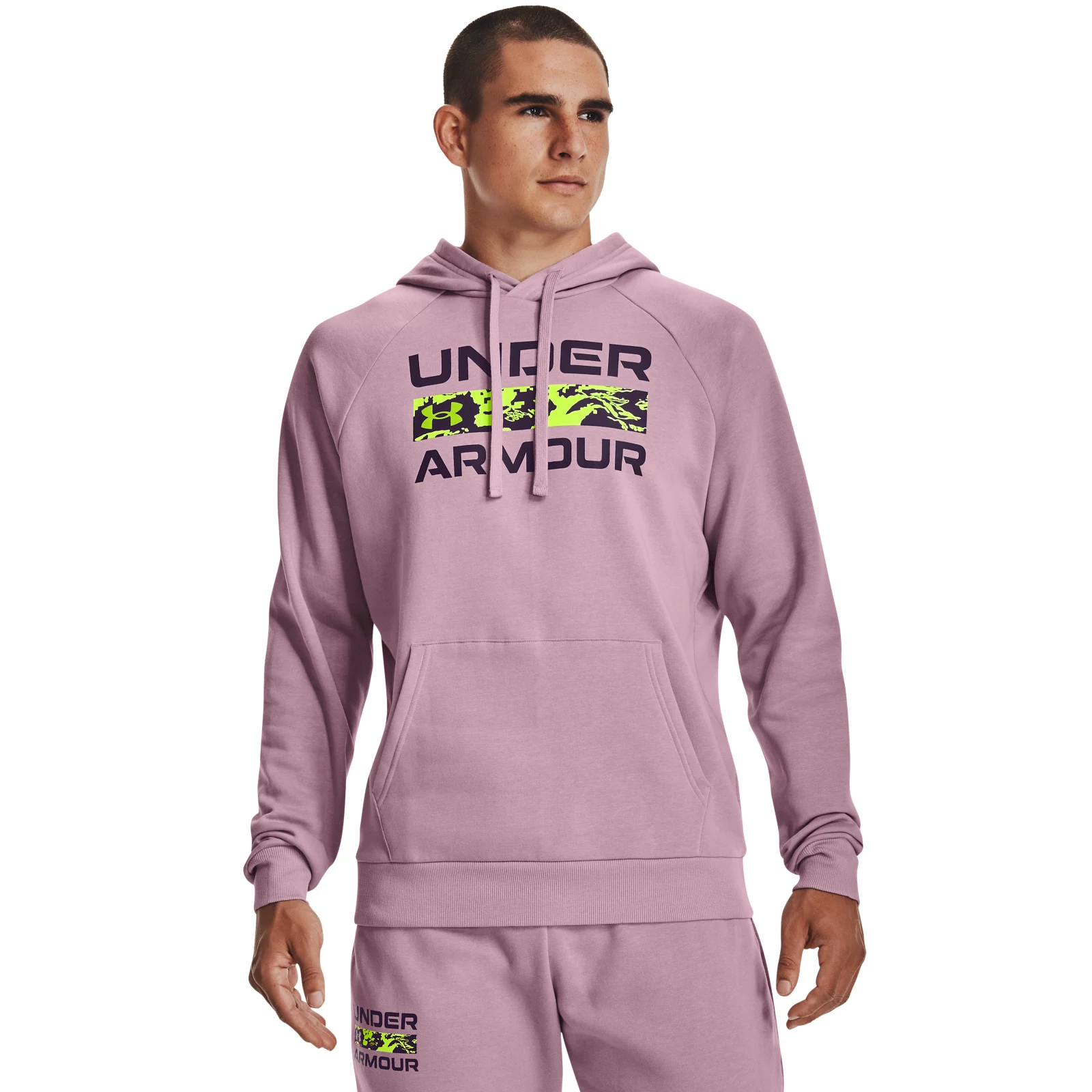 фото Худи мужское under armour 1366363 розовое s/m