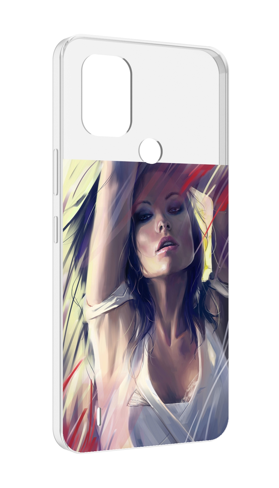 

Чехол MyPads акварельная-девушка женской для Nokia C31, Прозрачный, Tocco
