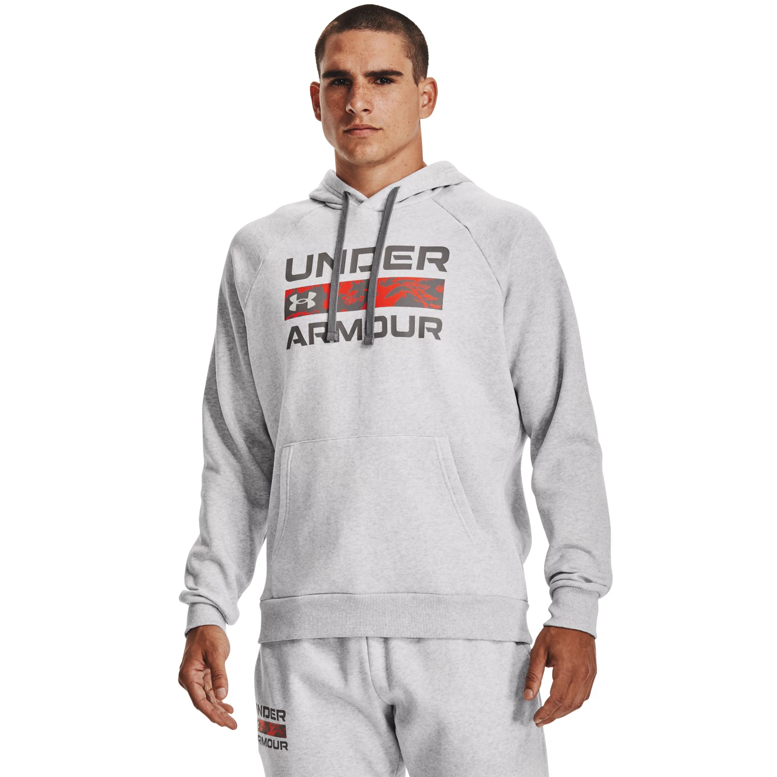 фото Худи мужское under armour 1366363 серое 50 ru