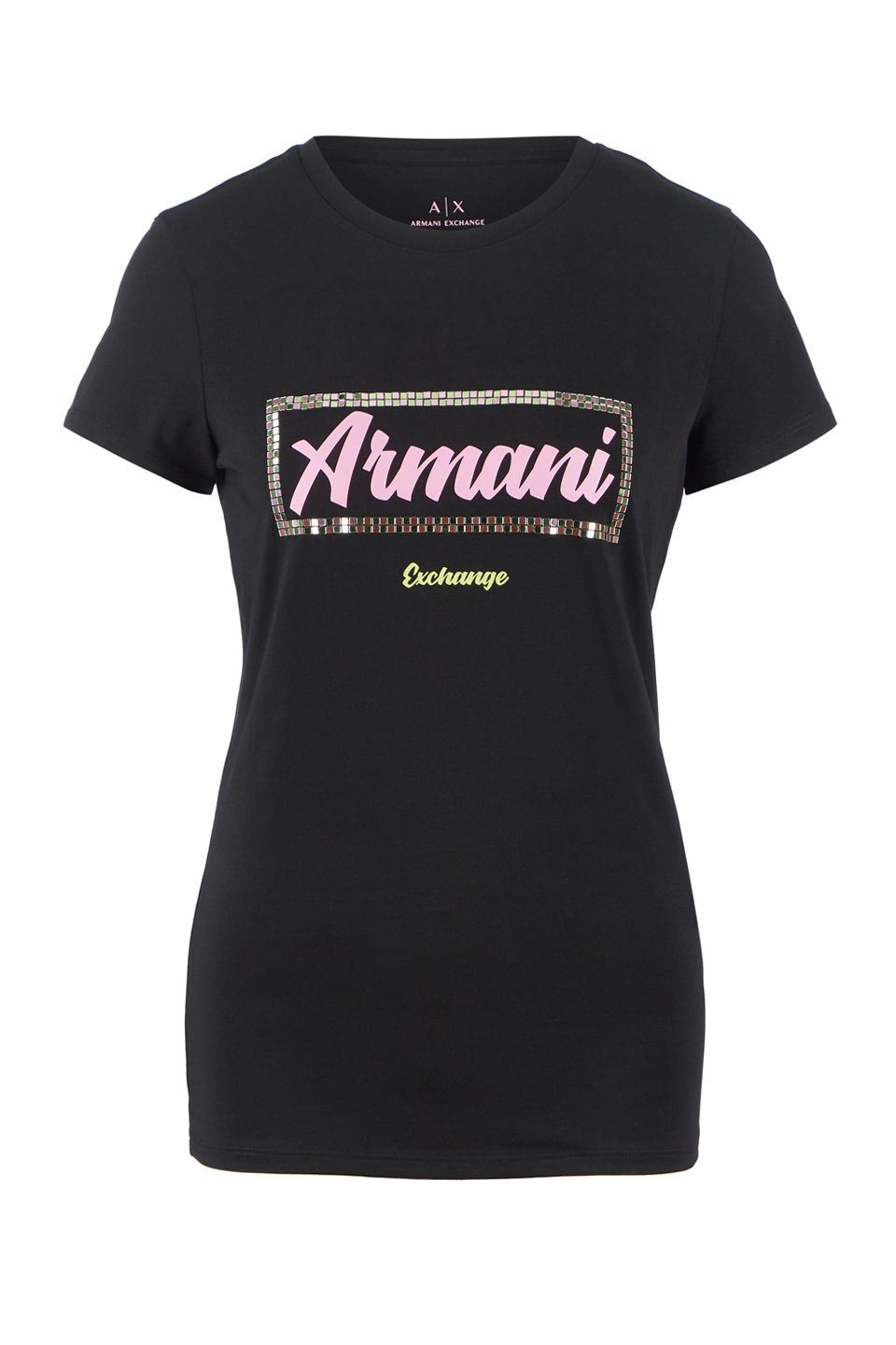 

Футболка женская Armani Exchange 3HYTAF YJC7Z 1200 черная S, Черный, 3HYTAF YJC7Z 1200