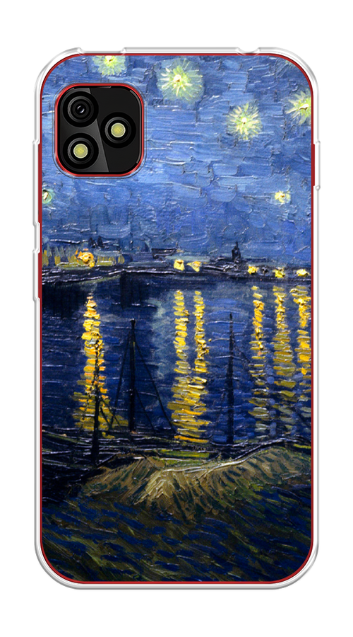 

Чехол на BQ 5060L "Звездная ночь над Роной", Синий;желтый, 201750-4