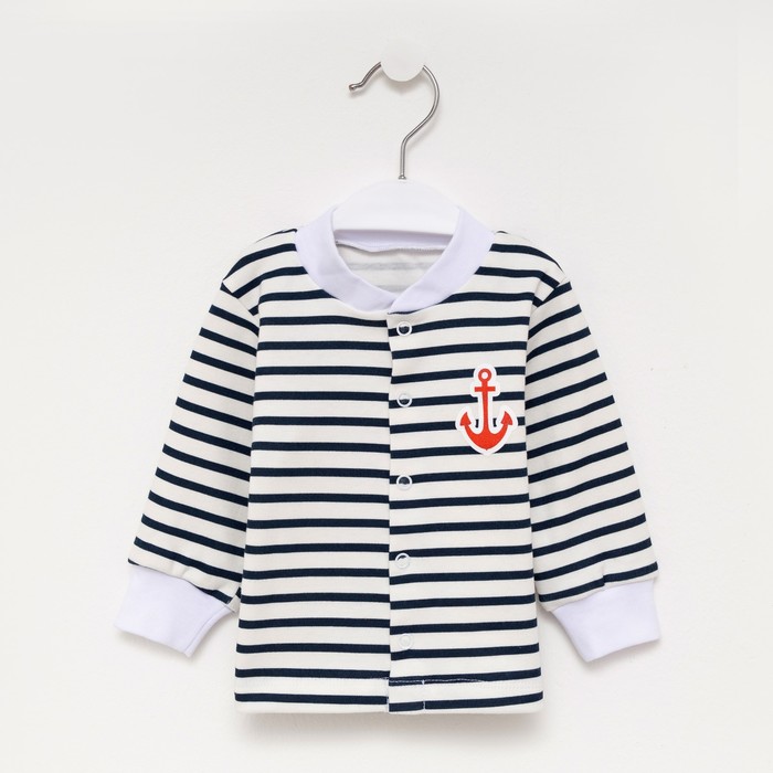 

Кофточка детская Полоска с якорем, цвет синий, рост 62 см