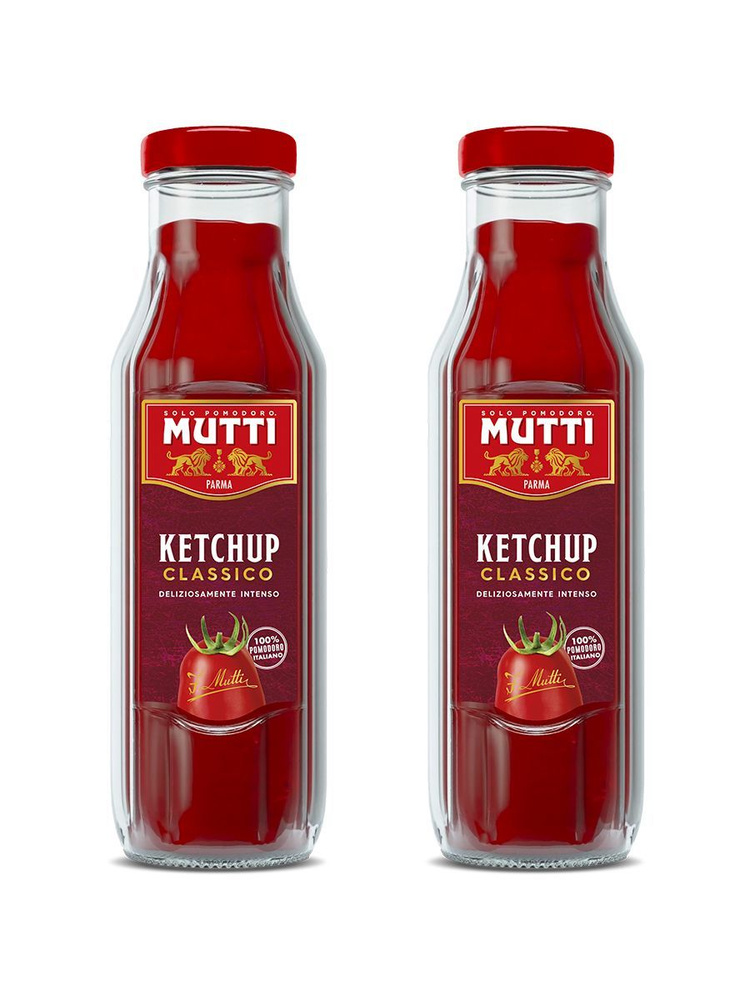 

Кетчуп томатный MUTTI в стеклянной бутылке, 2 шт по 300 г, 300 г ст/б