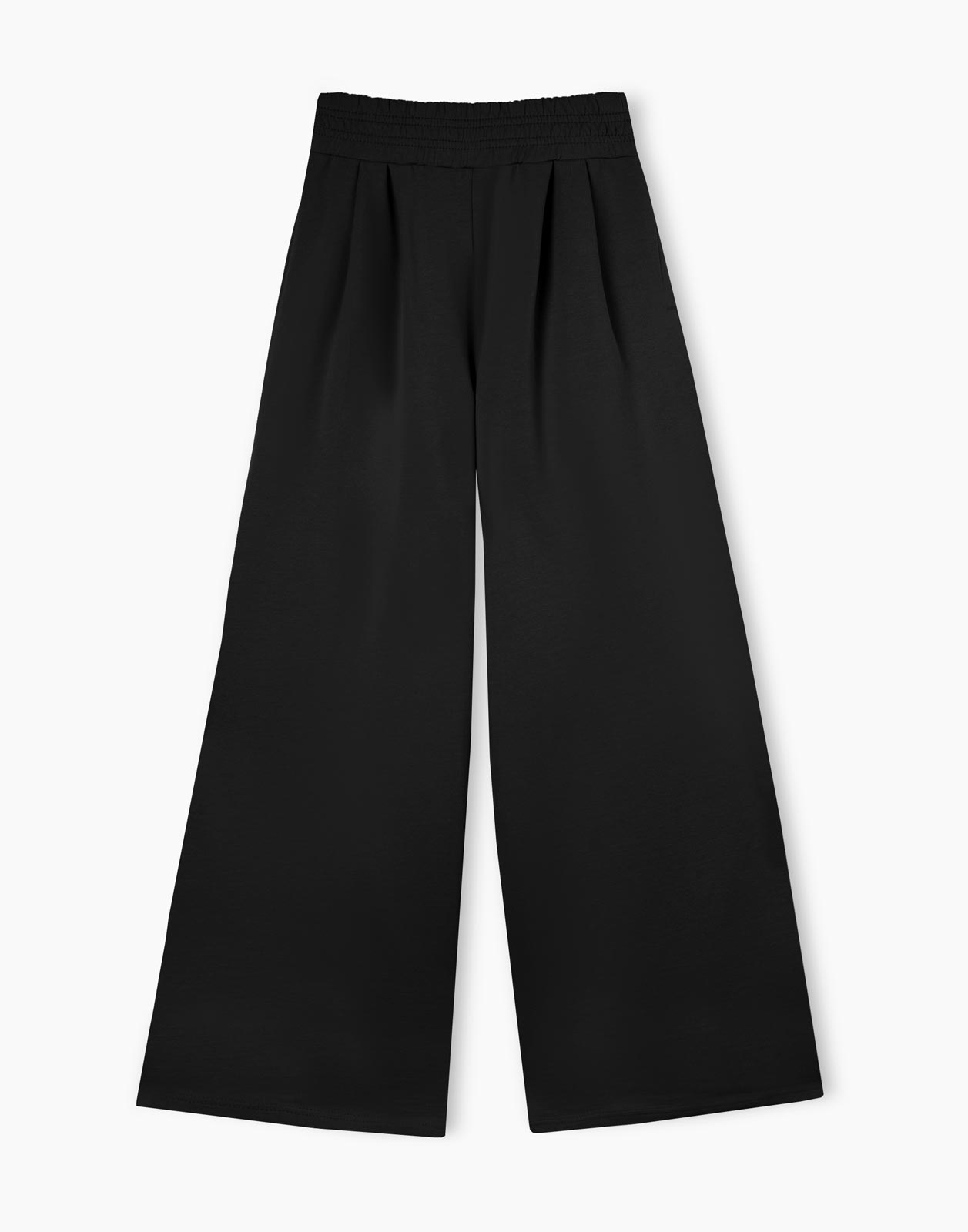 

Чёрные спортивные брюки wide leg для девочки р.134, Черный, GAC020039