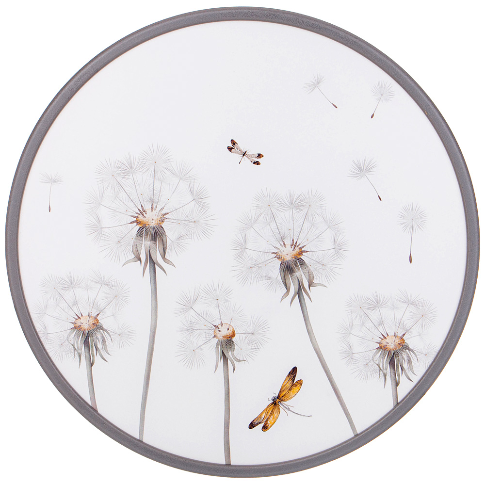 

Набор из 2 штук Доска разделочная Agness Dandelion 27.5х1.2 см, пластик, Белый