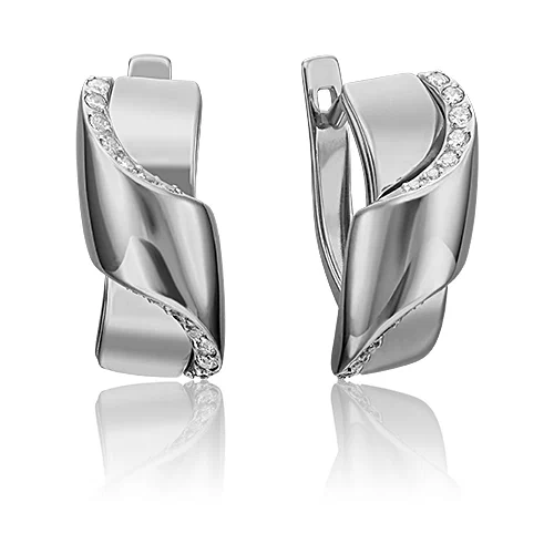 

Серьги из белого золота с фианитом PLATINA jewelry 02-4594-00-401-1120-23, 02-4594-00-401-1120-23