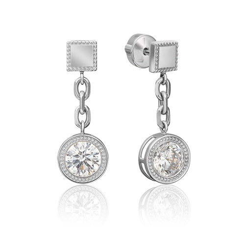 

Серьги из белого золота с фианитом PLATINA jewelry 02-4557-00-501-1120-38, 02-4557-00-501-1120-38