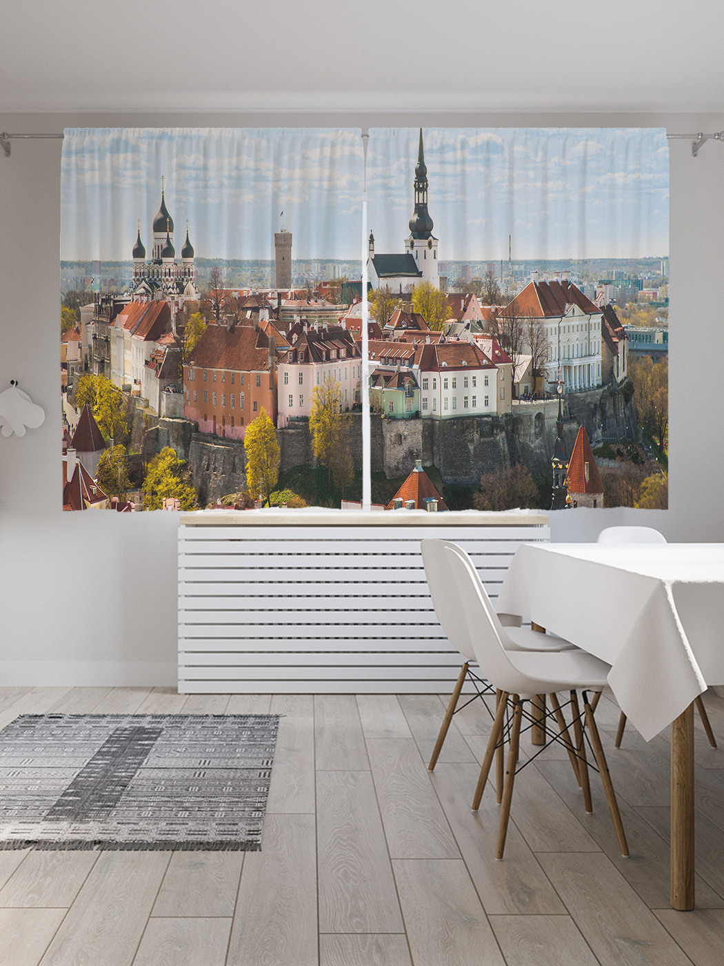 

Шторы с фотопечатью JoyArty "Центр Таллина" из сатена, 290х180 см