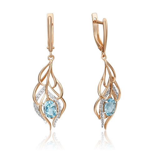 

Серьги из красного золота с топазом PLATINA jewelry 02-4542-00-201-1110-57, 02-4542-00-201-1110-57