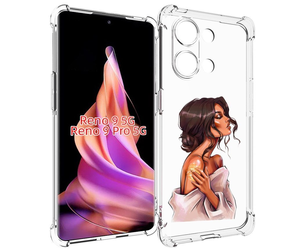 

Чехол MyPads Девушка-нежная женский для Oppo Reno 9/Reno 9 Pro, Прозрачный, Tocco