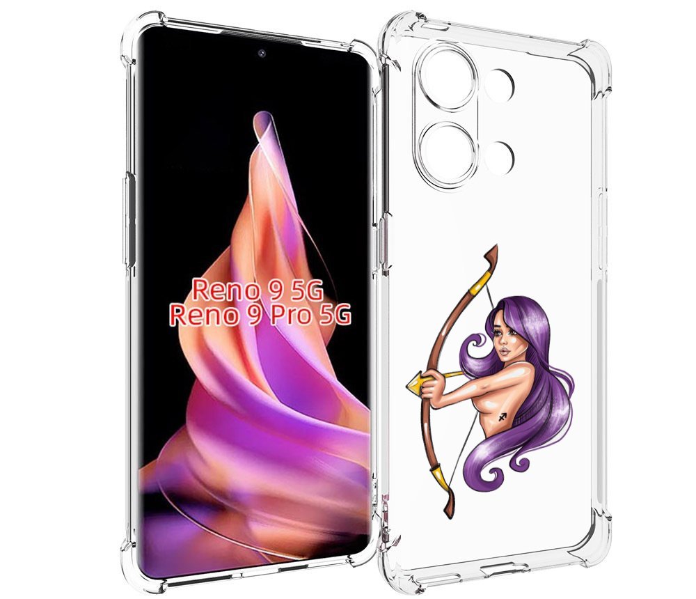 

Чехол MyPads Девушка-Стрелец женский для Oppo Reno 9/Reno 9 Pro, Прозрачный, Tocco