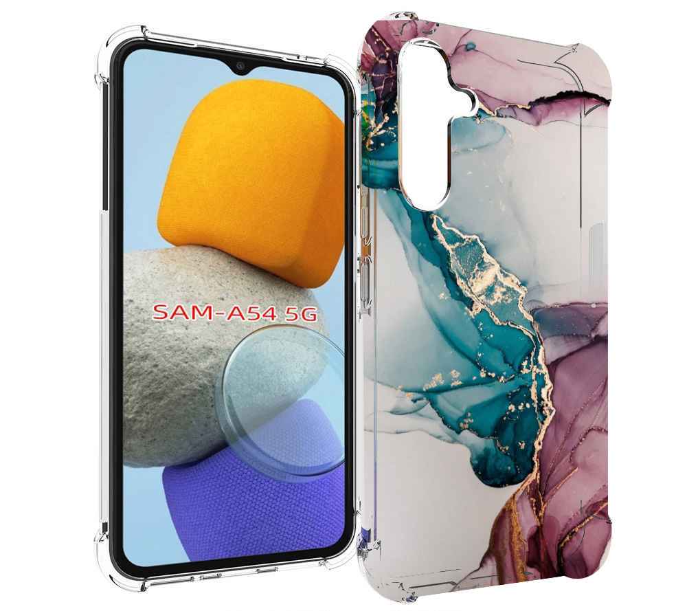 

Чехол MyPads фиолетовый синий краски для Samsung Galaxy A54, Tocco