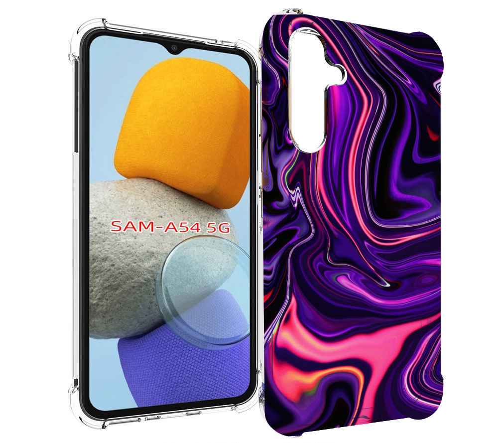 

Чехол MyPads фиолетовые краски для Samsung Galaxy A54, Tocco