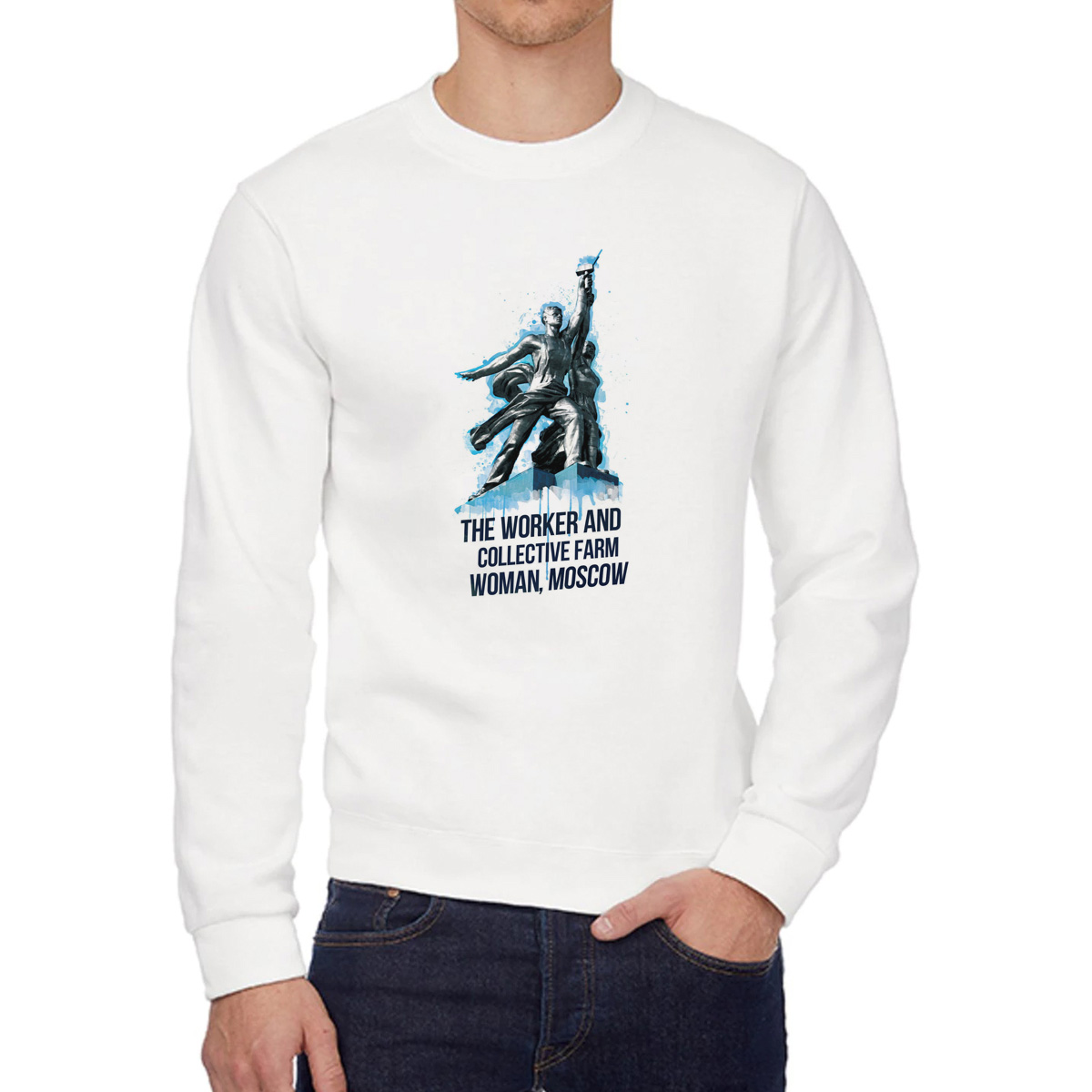 

Свитшот унисекс CoolPodarok W043378 белый 46 RU, 6W043378