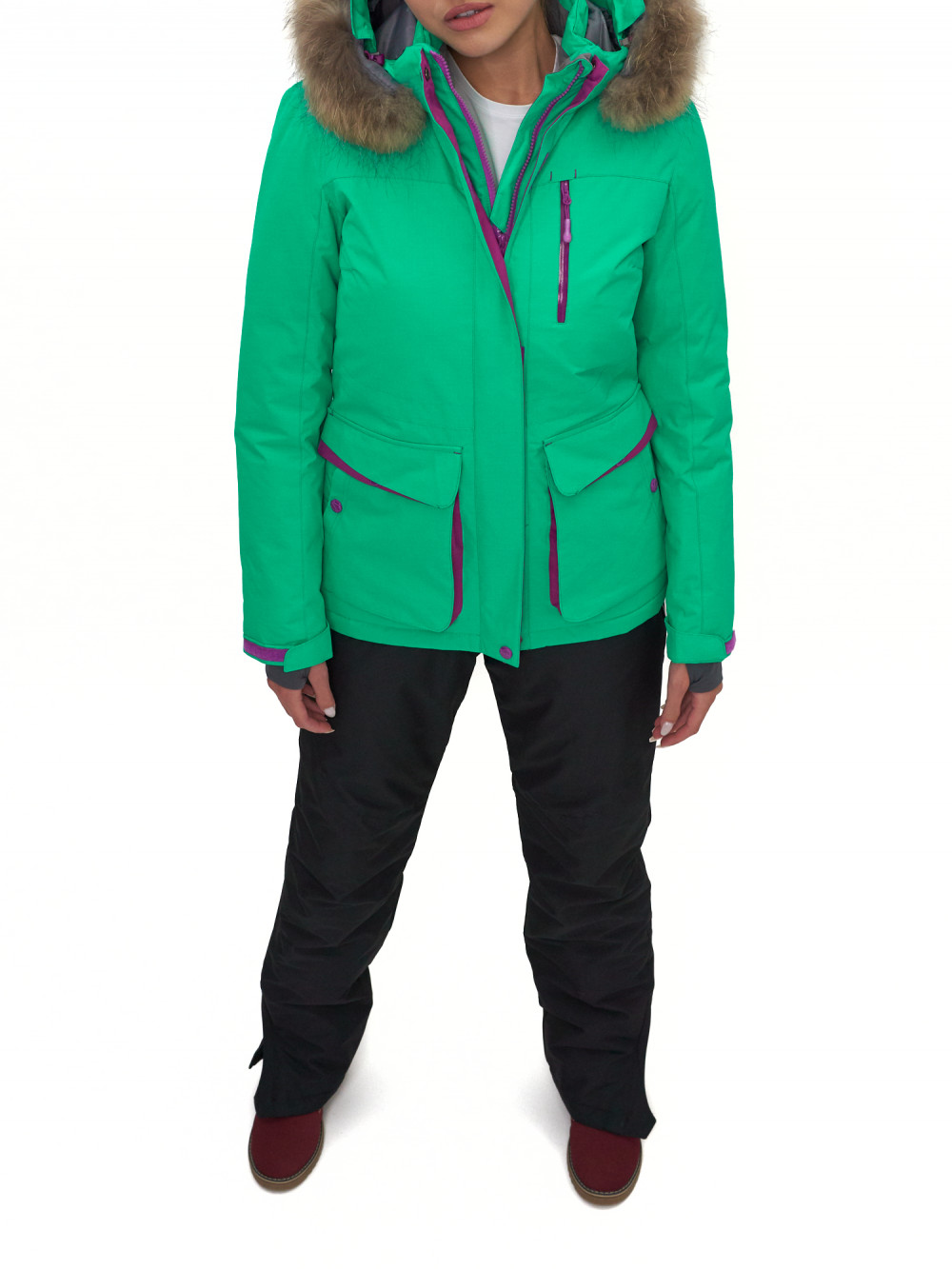 Спортивная куртка женская SkiingBird AD551777 зеленая XXL