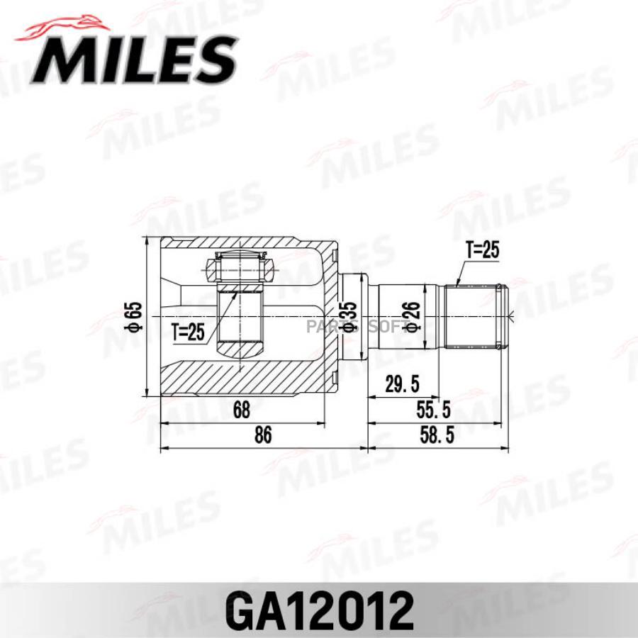 

MILES Шрус MILES ga12012 комплект